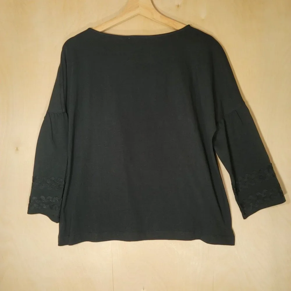 Vineyard Vines Ric Rac Bell Sleeve Top Shirt Blouse Women's L - Picture 3 of 5